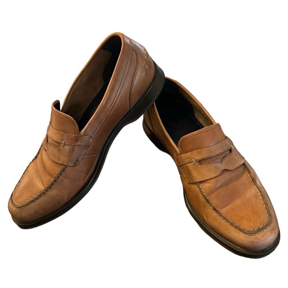 COLE HAAN Brown Men’s Size 7 Leather Casual Slip On Penny Loafers